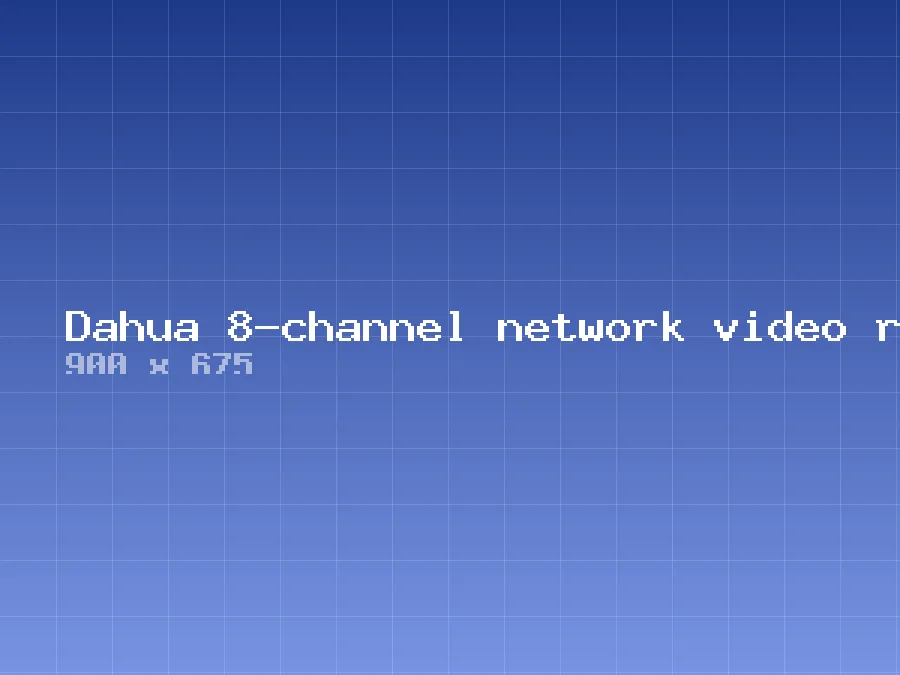 Dahua 8-channel network video recorder