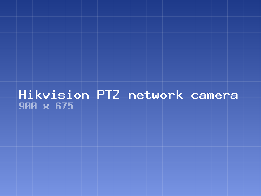 Hikvision PTZ network camera