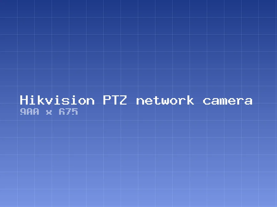 Hikvision PTZ network camera