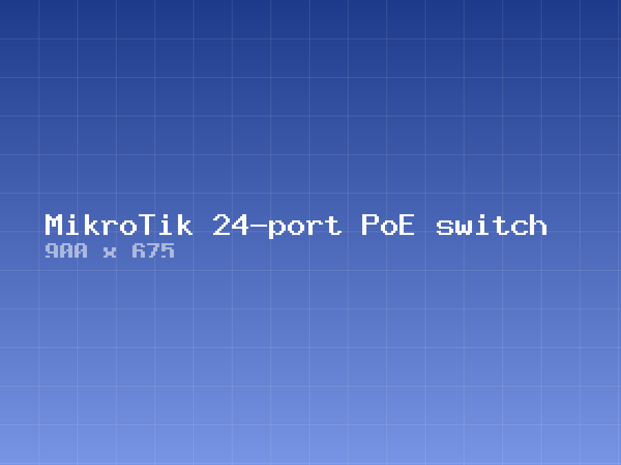 MikroTik 24-port PoE switch