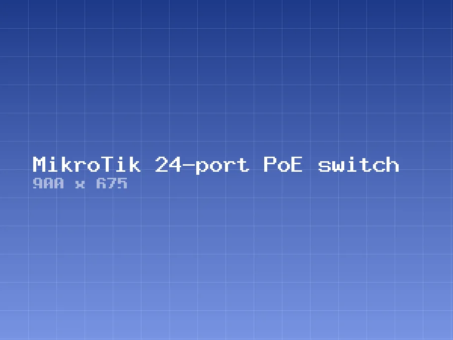 MikroTik 24-port PoE switch