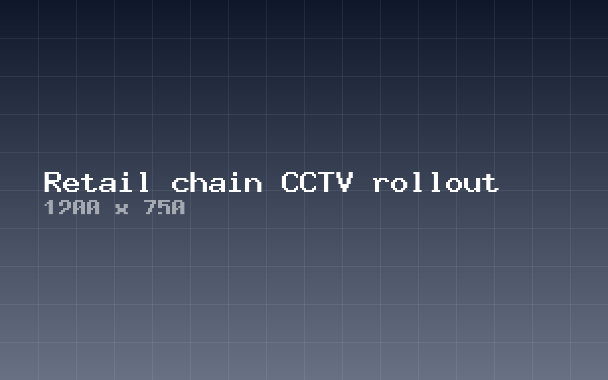 Retail chain CCTV rollout