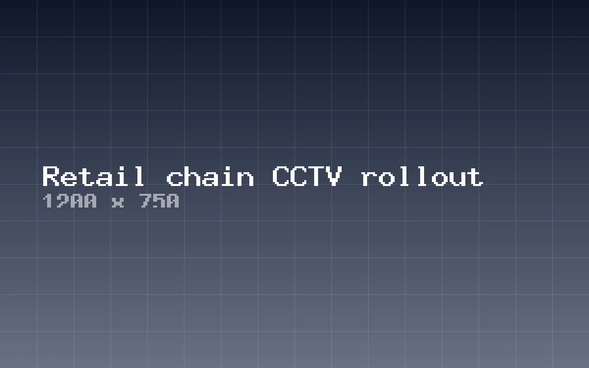 Retail chain CCTV rollout