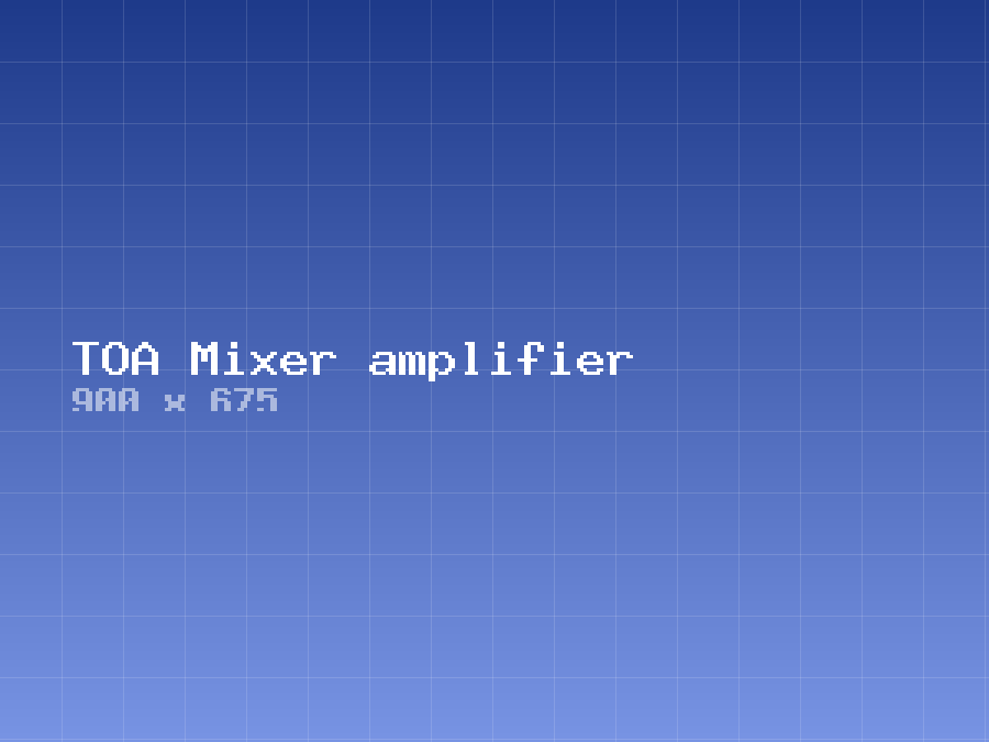 TOA Mixer amplifier