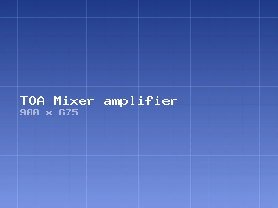 TOA Mixer amplifier
