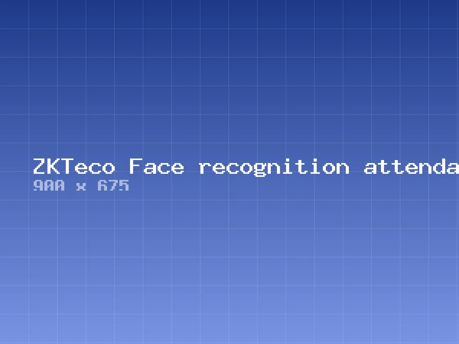 ZKTeco Face recognition attendance terminal